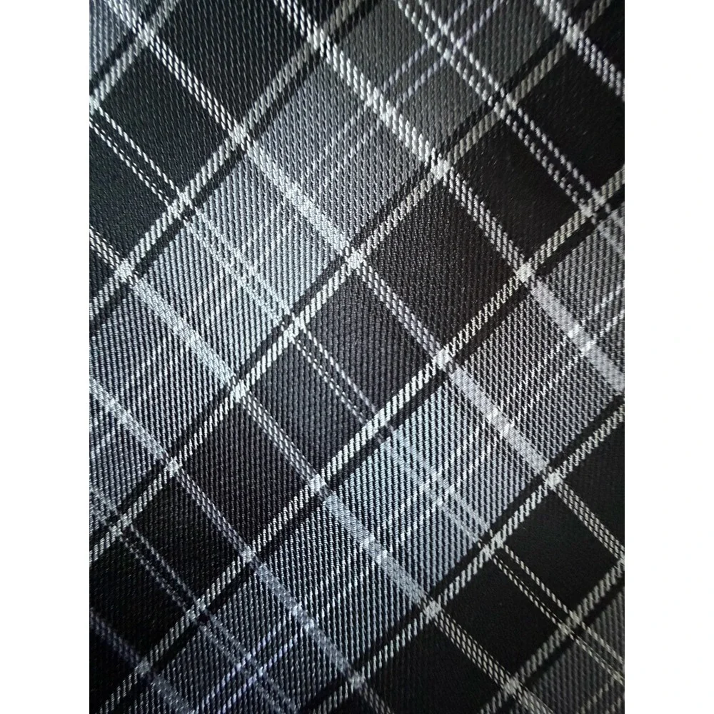 New Tasso Elba Neckwear Tie Multi Color Black Gray Plaid 100% Silk NWT JBHS